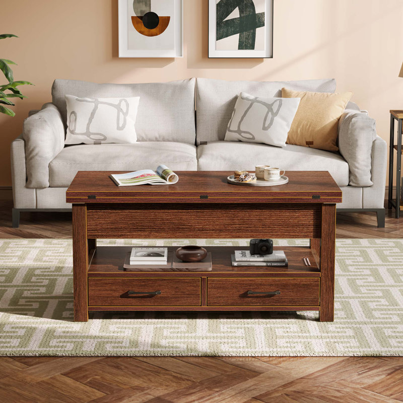 Millwood Pines Chumani Lift Top Coffee Table with Storage Reviews Wayfair